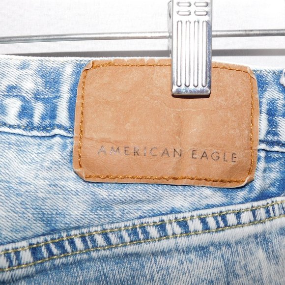 American Eagle Mens 28 x 32 Acid wash Distressed Destroyed FLEX Jeans - Picture 9 of 11